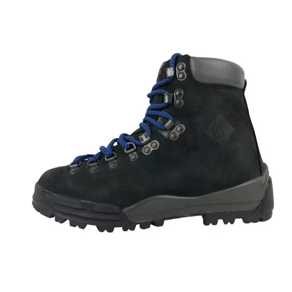 One Sport Womens Black Leather Round Toe Lace Up Outdoor Hiking Boot Size US 7.5 - Picture 2 of 10